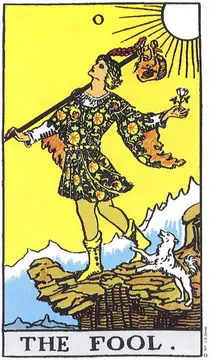 1909 Rider-Waite-Smith Tarot Card 0 The Fool