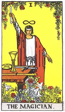 1909 Rider-Waite-Smith Tarot Card I The Magician
